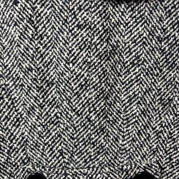 Express Womens XS Herringbone Wool Blend Coat With Lapel Collar & Button Closure - Picture 6 of 11
